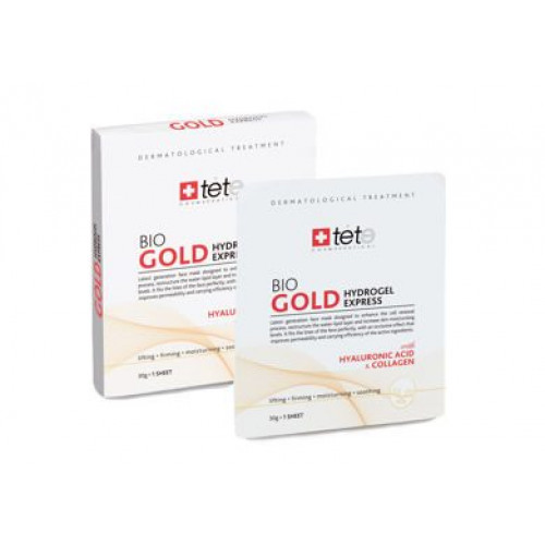 TETE. Коллагеновые маски с коллоидным золотом / BIO Gold Collagen Mask/ 4 шт